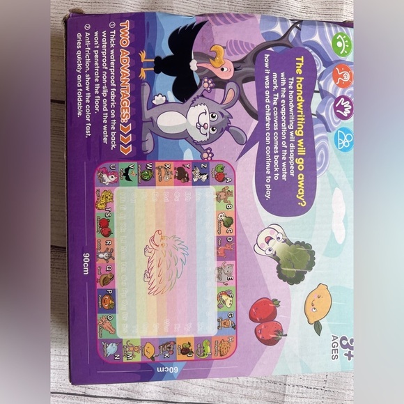 NWOT KKones Water Doodle Mat Set | Magic Drawing Pad 35”x24” w/ Pens & Stencils - Picture 6 of 7